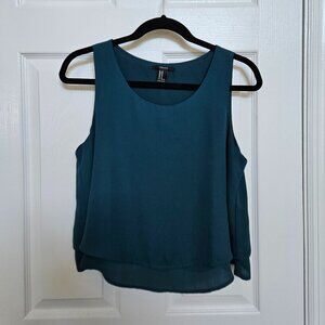 Forever 21 Emerald Green Dress Crop Tank